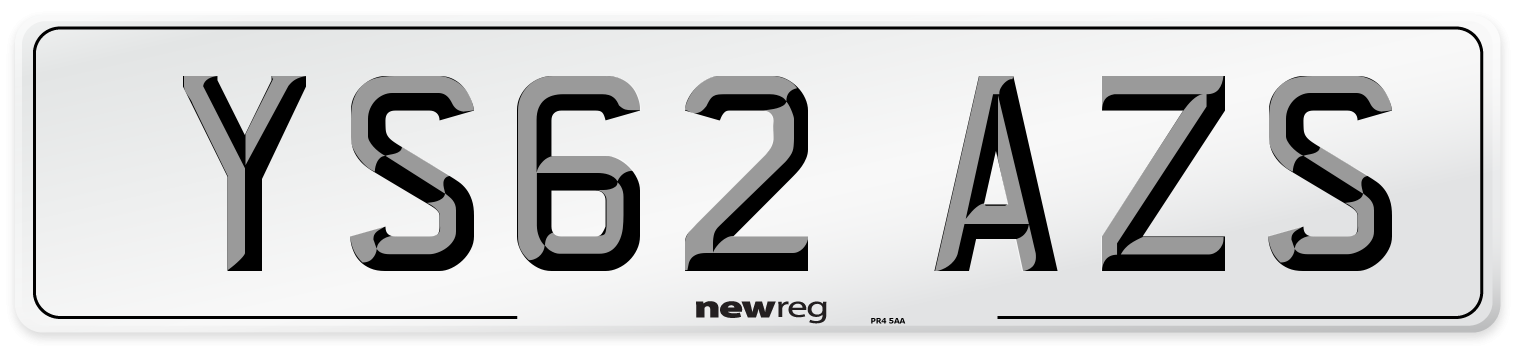 YS62 AZS Number Plate from New Reg